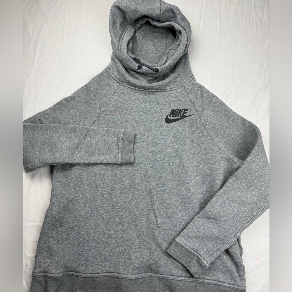 Nike womens Gray Pullover hooded Sweatshirt size medium